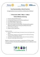 Flier for the Food Webinar